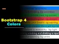 Bootstarp 4 Tutorial Bootstrap Text and Background Colors