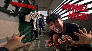 Parkour POV vs Terrifier & Mychael myers || ESCAPING IN REAL LIFE | Ep : 48