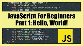 JavaScript For Beginners Part 1 Hello World