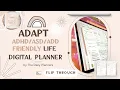 2023 ADAPT Flip through AD ASD ADD Friendly Life Planner Digital Planner