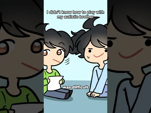 Talking to my Nonverbal Autistic Brother #animation #storytime #shorts