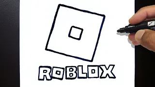 Como Desenhar ROBLOX LOGO - FÁCIL