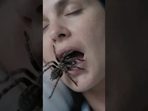 A Spider Crawled Into a Girl’s Mouth While She Was Sleeping 😱🕷️#shorts