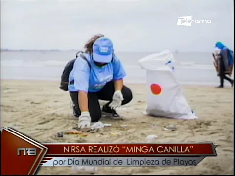 Nirsa realizó Minga Canilla por día mundial de limpieza de playas