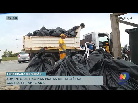 Aumento de lixo nas praias de Itajaí faz coleta ser ampliada
