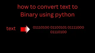 how to convert text to Binary using python
