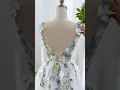 Download Lagu Making a corset V neck 3D floral blue ivory wedding dress #bridal #dress #gown #hautecouture #sewing