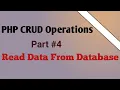 Read Data From Database in PHP MySQLi Part 4 PHP Tutorials in Hindi