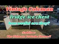 VINTAGE 1970 s COLEMAN BOX ICE CHEST COMBO