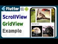 Flutter - Make Main screen 1 ScrollView GridView ListView example tutorial