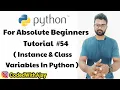 Instance Class Variables Python Tutorials For Absolute Beginners In Hindi