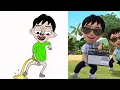 Download Lagu Goyang Upin \u0026 Ipin  drawing meme | Upin ipin funny drawing cartoon video
