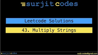 Multiply Strings Leetcode