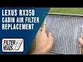 How to Replace Cabin Air Filter 2008 Lexus RX350 AQ1048