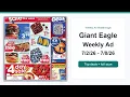 Giant Eagle Weekly Ad 26 - 26 Best Deals