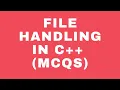 File Handling C MCQS