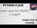 13 Python Flask Insert Data Into MySQL XAMPP Hindi
