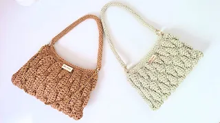 CANHOTA | Bolsa de Crochê MUITO FÁCIL E ECONOMICA