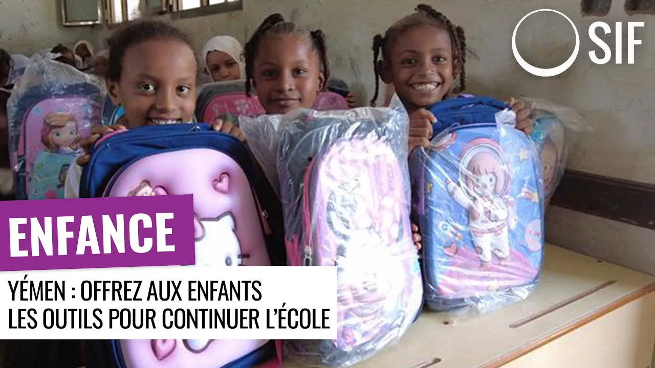 Secours Islamique France — SIF — School Kit Distribution in Yemen (YouTube video ad)