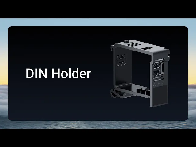 Адаптер към DIN шина за микромодул Smart реле, Holder Ajax, AJAX, 51170.132.BL в черен цвят.