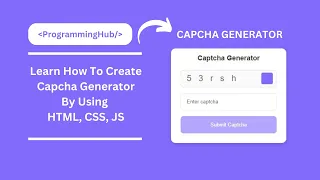 Captcha Generator By Using HTML CSS And JS With Source Code