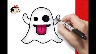 رسم ايموجي الفيسبوك الشبح خطوة بخطوة للمبتدئين Drawing The Host Emoji 