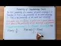 Probability of complementary events