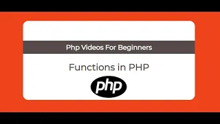 Functions in PHP