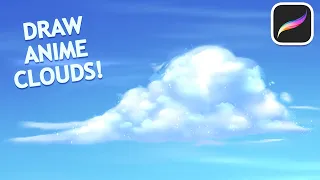 Draw Anime Clouds with only default Procreate Brushes EASY PROCREATE Step-by-Step Tutorial
