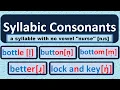 Syllabic Consonants Syllabic l Syllabic n Syllabic m syllabic r syllabic n