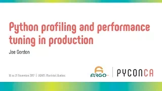 Python profiling and performance tuning in production Joe Gordon