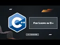 For Loops in C C Tutorial for Beginners