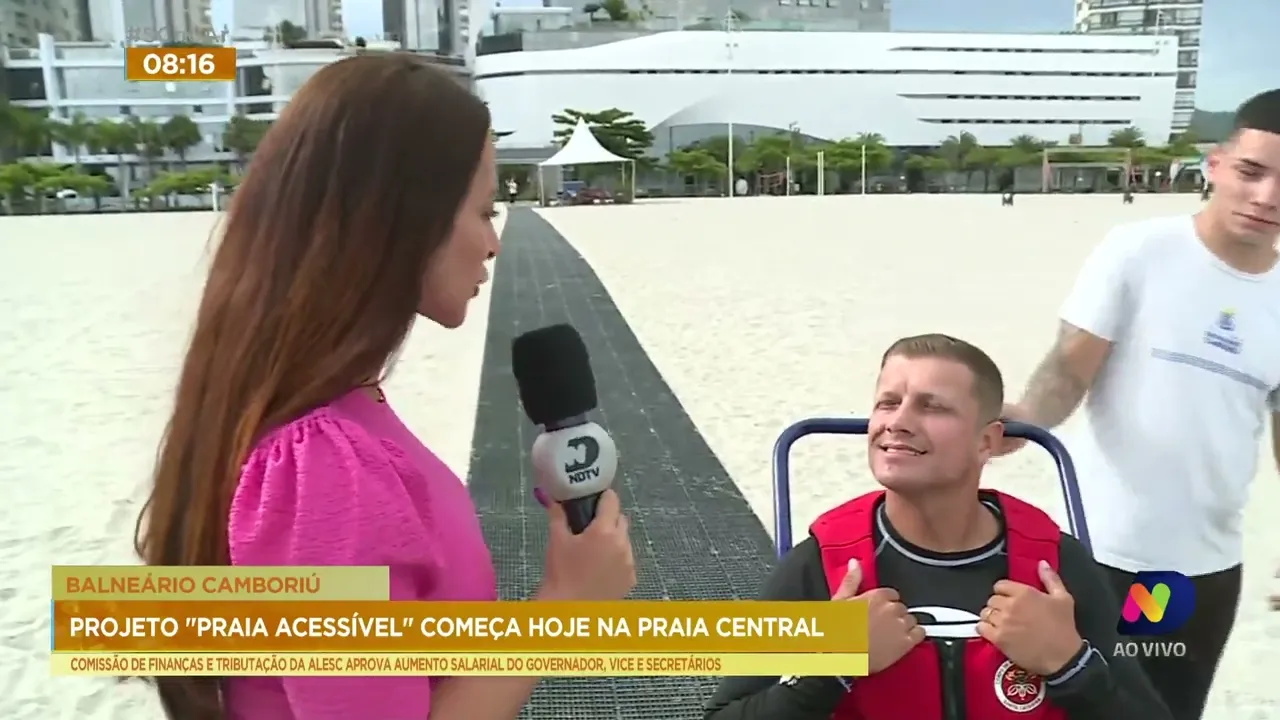 Projeto 'Praia Acessível' começa nesta sexta-feira em Balneário Camboriú