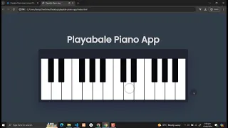 Playable Piano App Using HTML CSS and JavaScript with Source Code