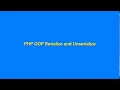 PHP OOP Serialize and Unserialize
