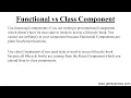 8 Difference between Function Component and Class Component in React JS Hindi mp4