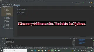 how to find the memory address of a variable in python