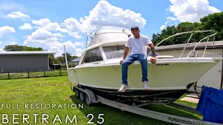 Converting This Bertram 25 to Twin Outboards Engine Removal