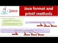 Java format and printf methods Java Tutorial