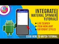 How to integrate Material Spinner in Android Studio App 2022
