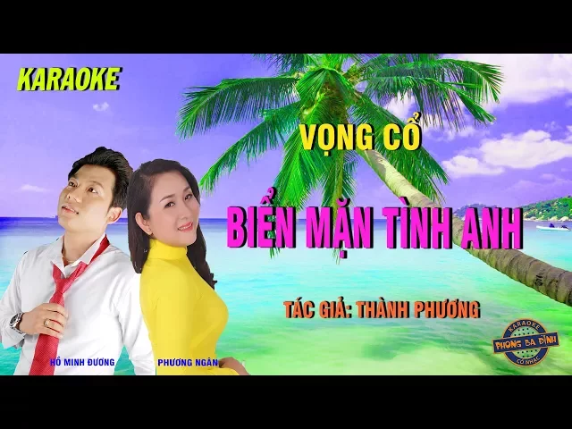 Vọng cổ: Biển mặn tình anh | Karaoke full beat | Hồ Minh Đương + Phương Ngân