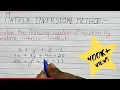 Matrix inversion method