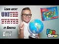Learn USA 50 States and capitals with Alex Map puzzle for kids FunDepot