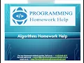 Algorithm Homework Help