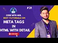 Meta Tags Web Development Full Course HTML Tutorial