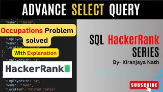 Occupations Problem Solved HackerRank SQL Pivot Function CET SQL HackerRank