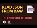 how to read JSON file from raw directory in android studio Json parsing in android studio