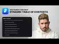How to Add a Customizable Table of Contents to Your Website Framer Component Tutorial