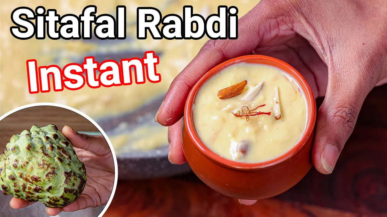 Instant Sitafal Rabdi Dessert - New & Unique Refreshing Milk Dessert   Custard Apple Rabri Sweet