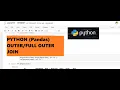 7 Python Joins How to perform a full outer joins in Pandas